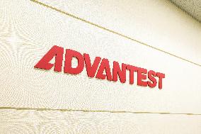 ADVANTEST CORPORATION signage, logo